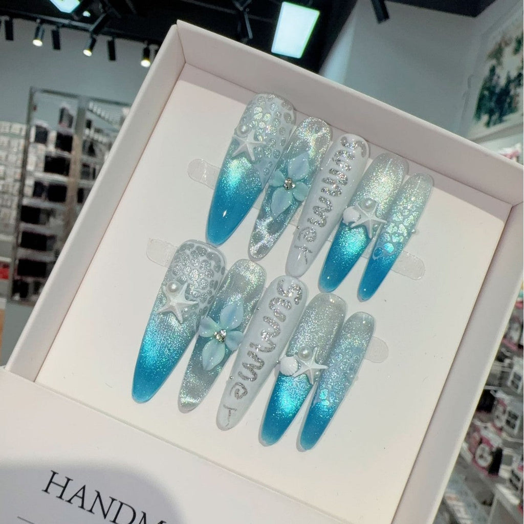 Cosmic Muse - Ocean Blue | Long Stiletto