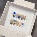 Tea Time - Blue and Pink | Short Almond